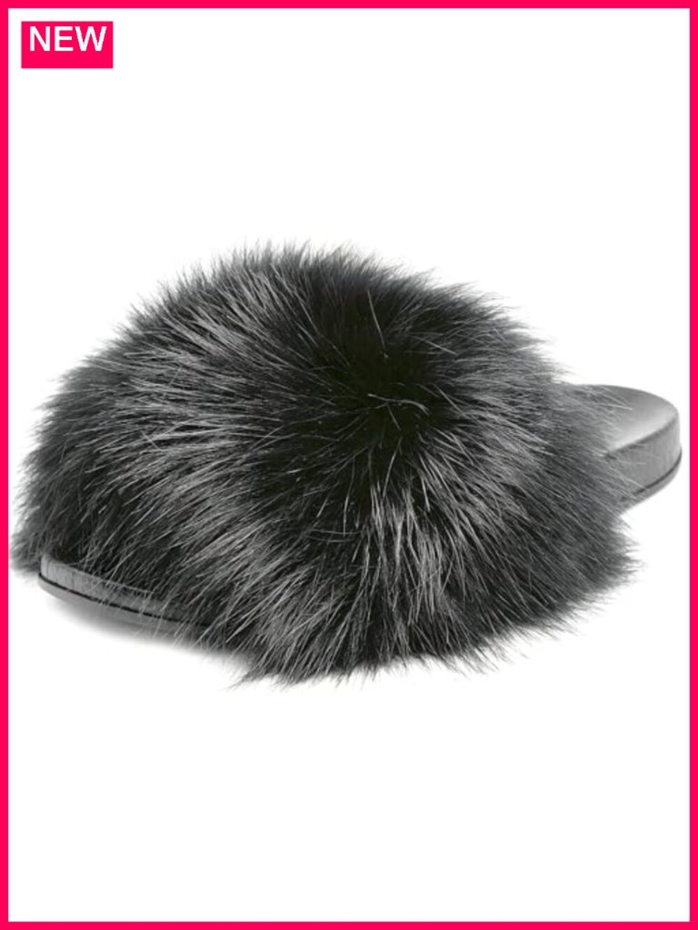 Faux Fur Slides for Women, Fuzzy Slippers Fluffy Sandals House Shoes